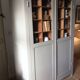 Antique Parisian wardrobe with interior compartments.