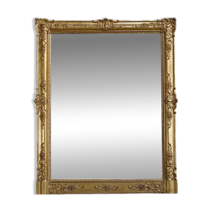 Important miroir en bois - xixe