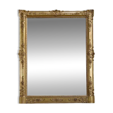 Important gilded wooden mirror, Restoration style – 19th century