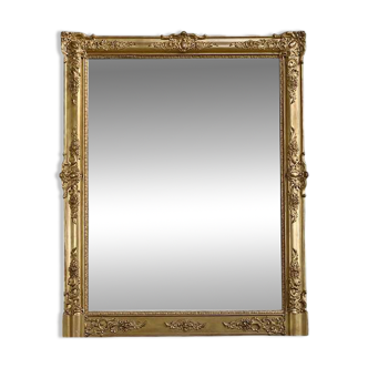 Important gilded wooden mirror, Restoration style – 19th century