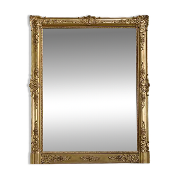 Important miroir en bois doré, style Restauration – XIXe