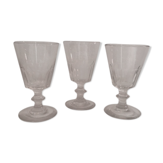 Ensemble trois verres bistrot années 70