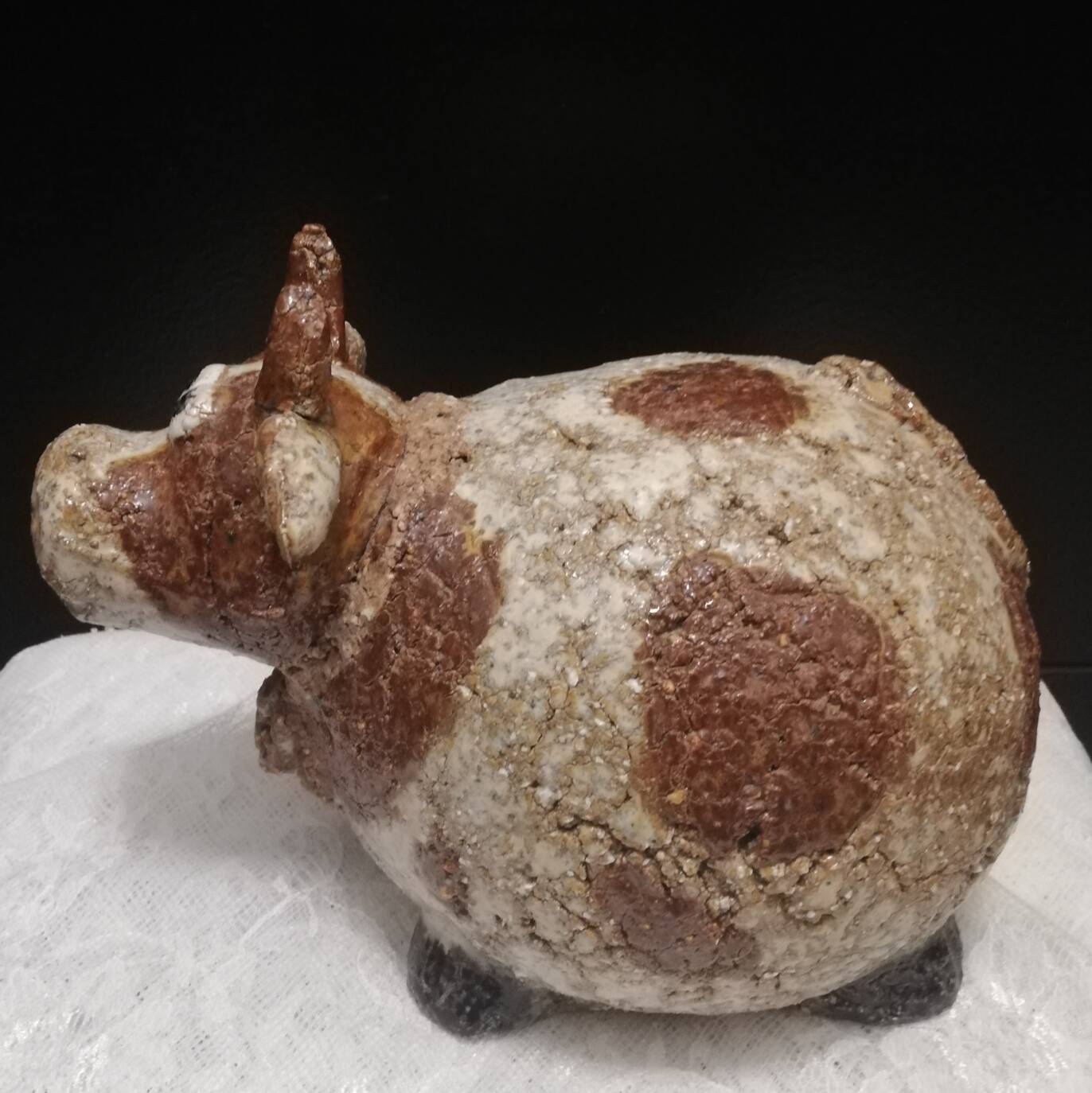 Cracked sandstone cow