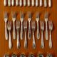 Ercuis, dessert cutlery, fruit and cheese, 36 art deco pieces