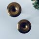 Pair of brass candle holders