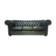 Vintage English green leather chesterfield sofa