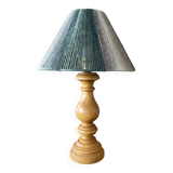 Old turned wood lamp