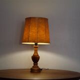 Large vintage wooden lamp 1970