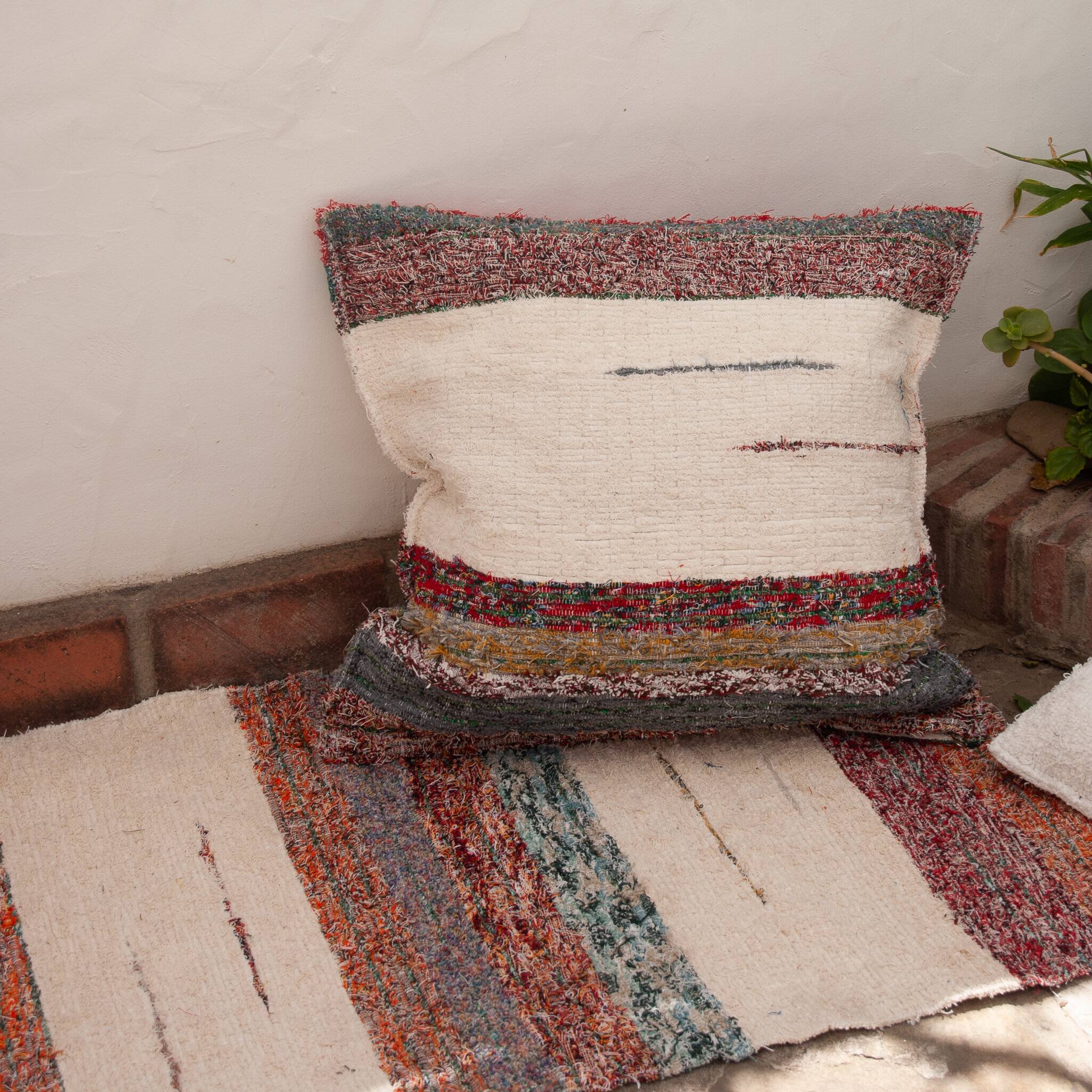 Housse de coussin artisanale - tissée main