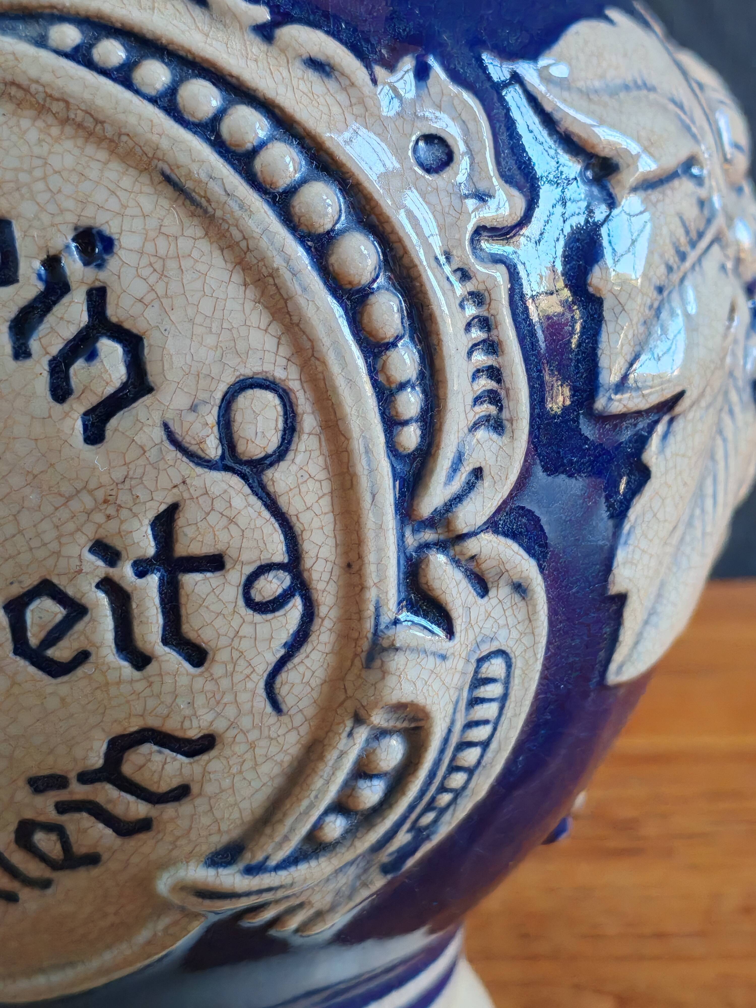 Old Stoneware Wine Jug from Westerwald, Germany
