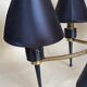 1950 six-armed brass cage chandelier