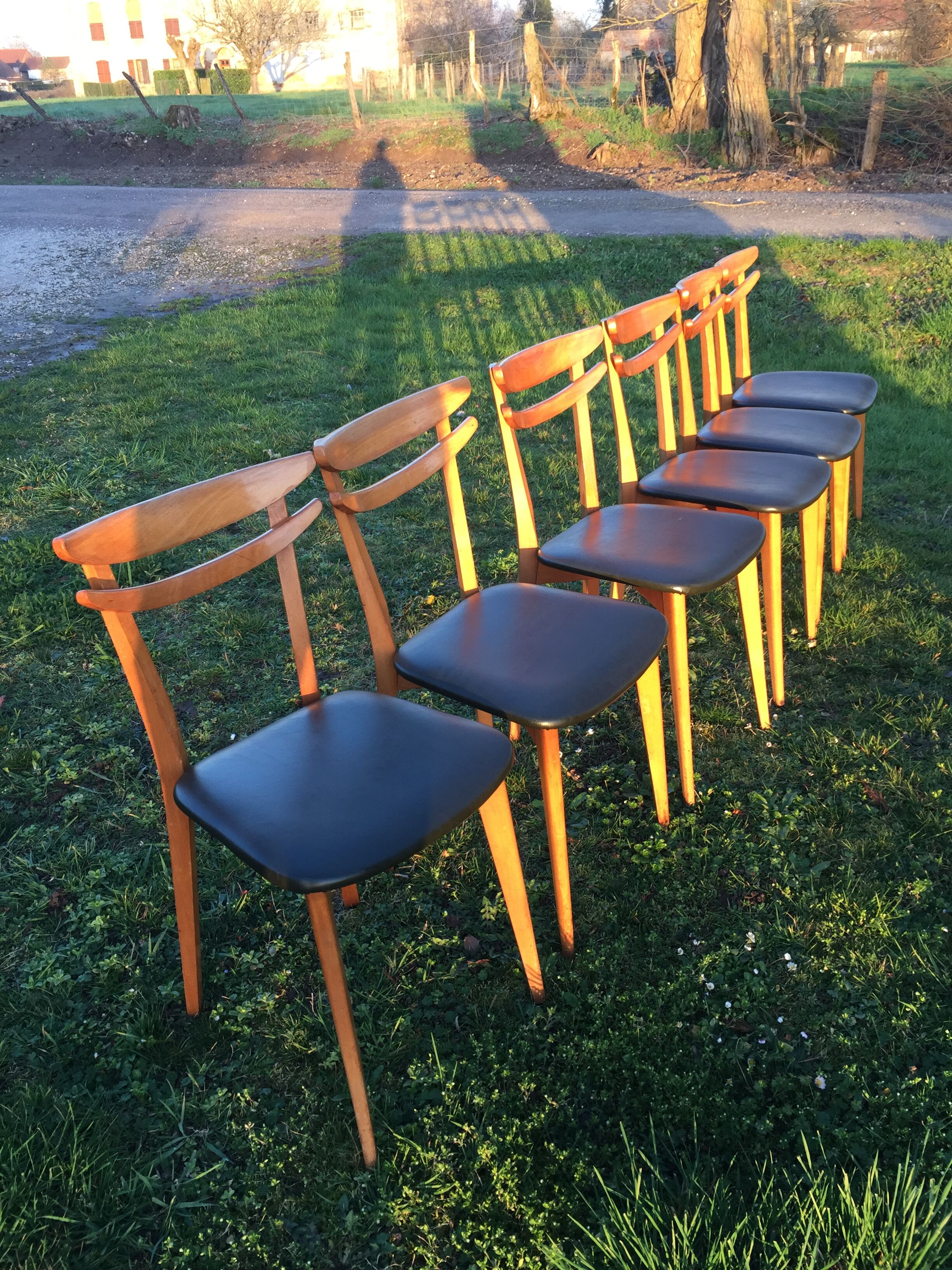 Series of 6 Scandinavian chairs