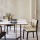 Chaise cannage bois noir cuir noir avec accoudoirs