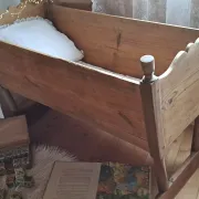 Antique pine cradle