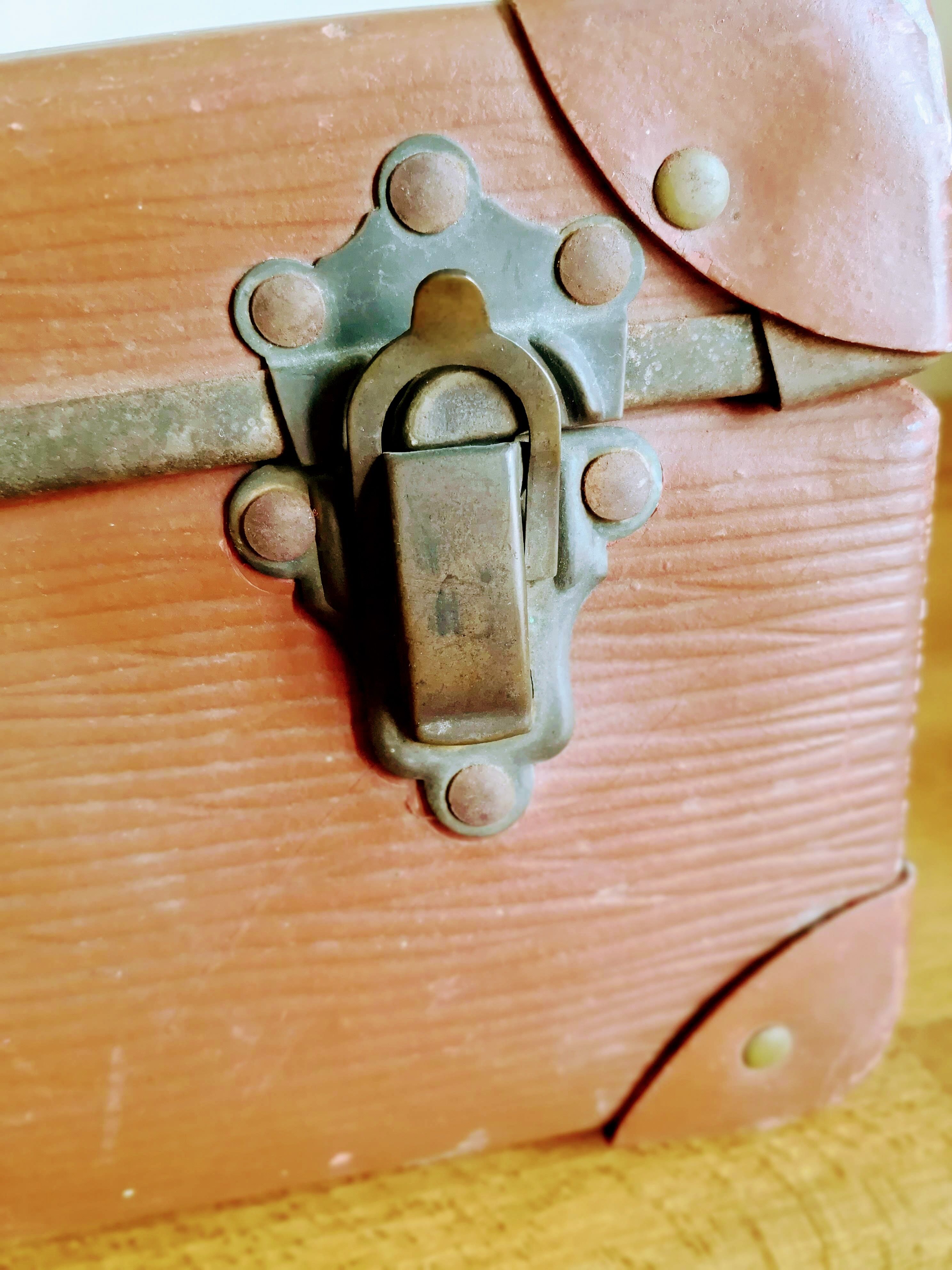 Vintage brown suitcase