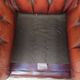 Authentic Vintage Chesterfield Armchair in Burgundy Leather