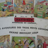 box of 6 wooden puzzles the 3 little walt Dizney pigs