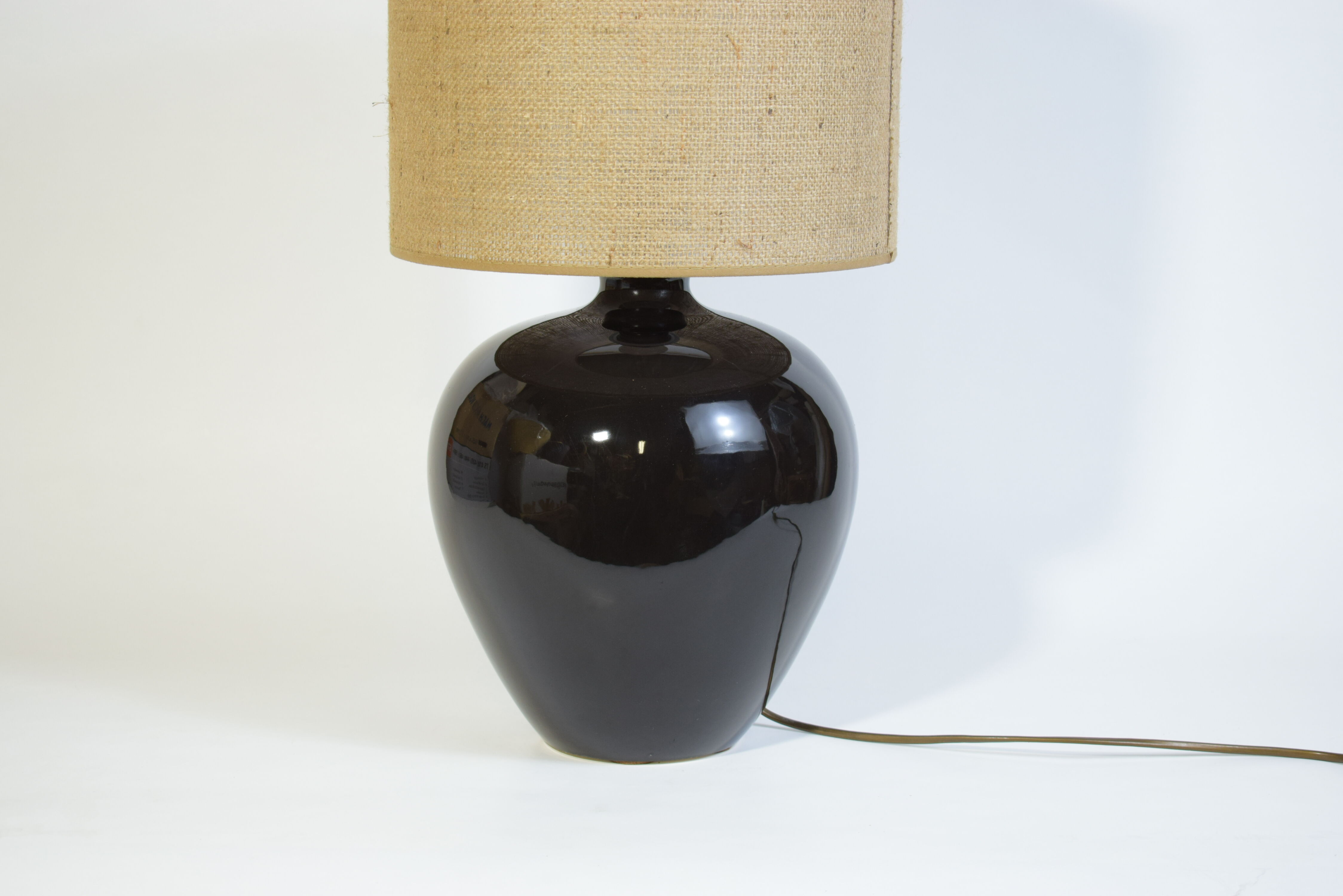 Black ceramic lamp
