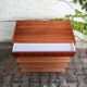 Shoe cabinet teak and oak veneer 60s
