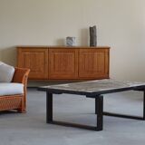 Danish mid century rectangular coffee table by Ox Art in Oak and Stoneware, 1970