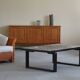 Danish mid century rectangular coffee table by Ox Art in Oak and Stoneware, 1970