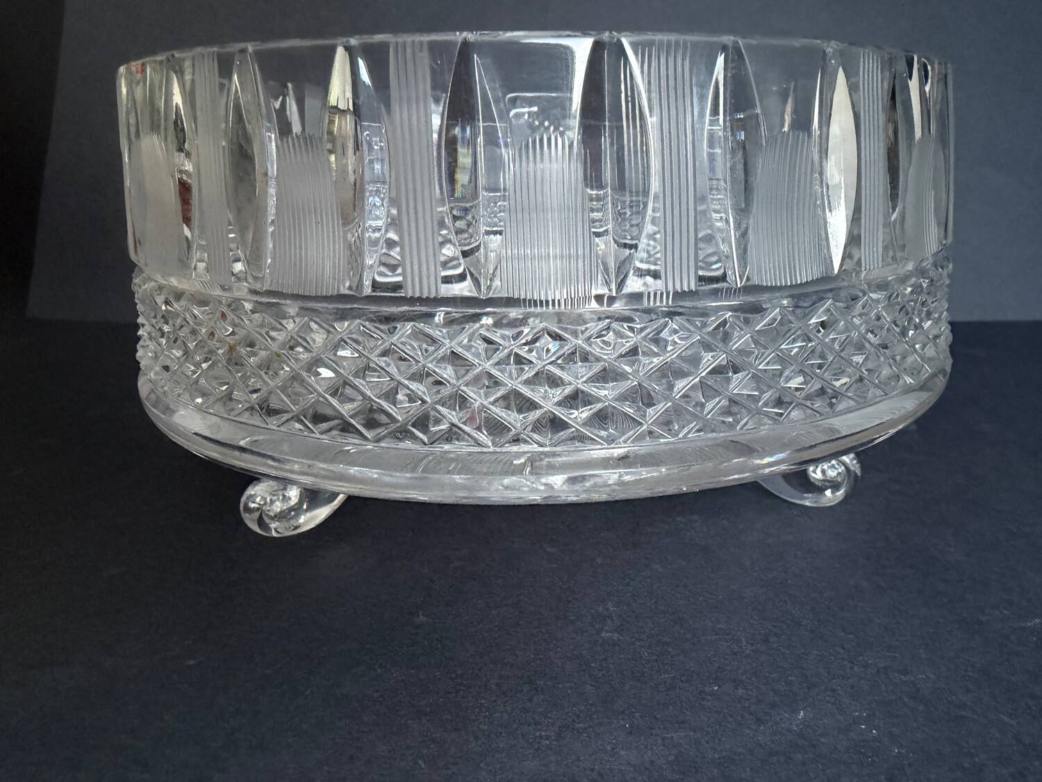 Art Deco cut crystal bowl