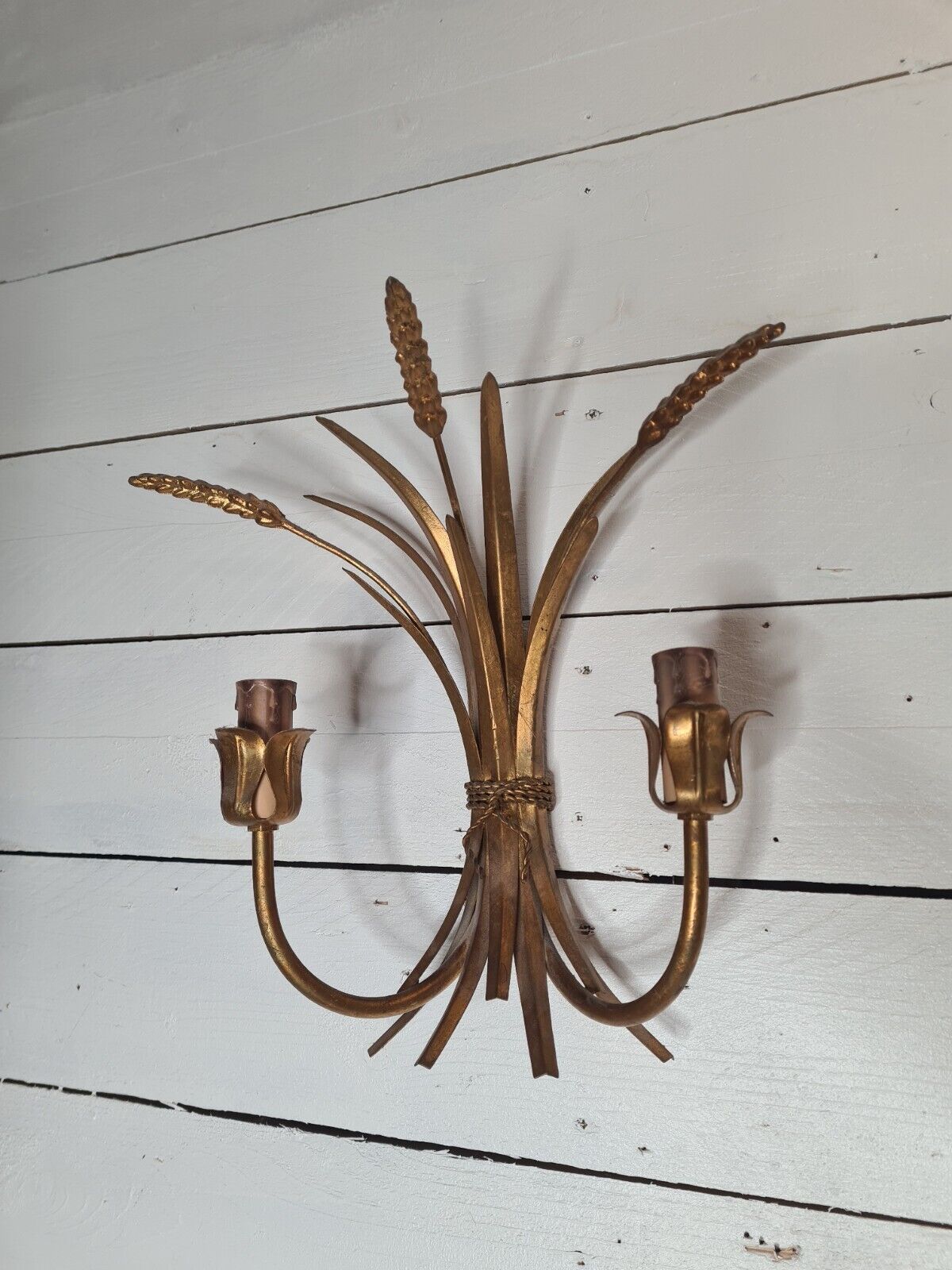 Sconces to ears of wheat and golden foliage