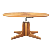 Table à système de forme ovale en noyer