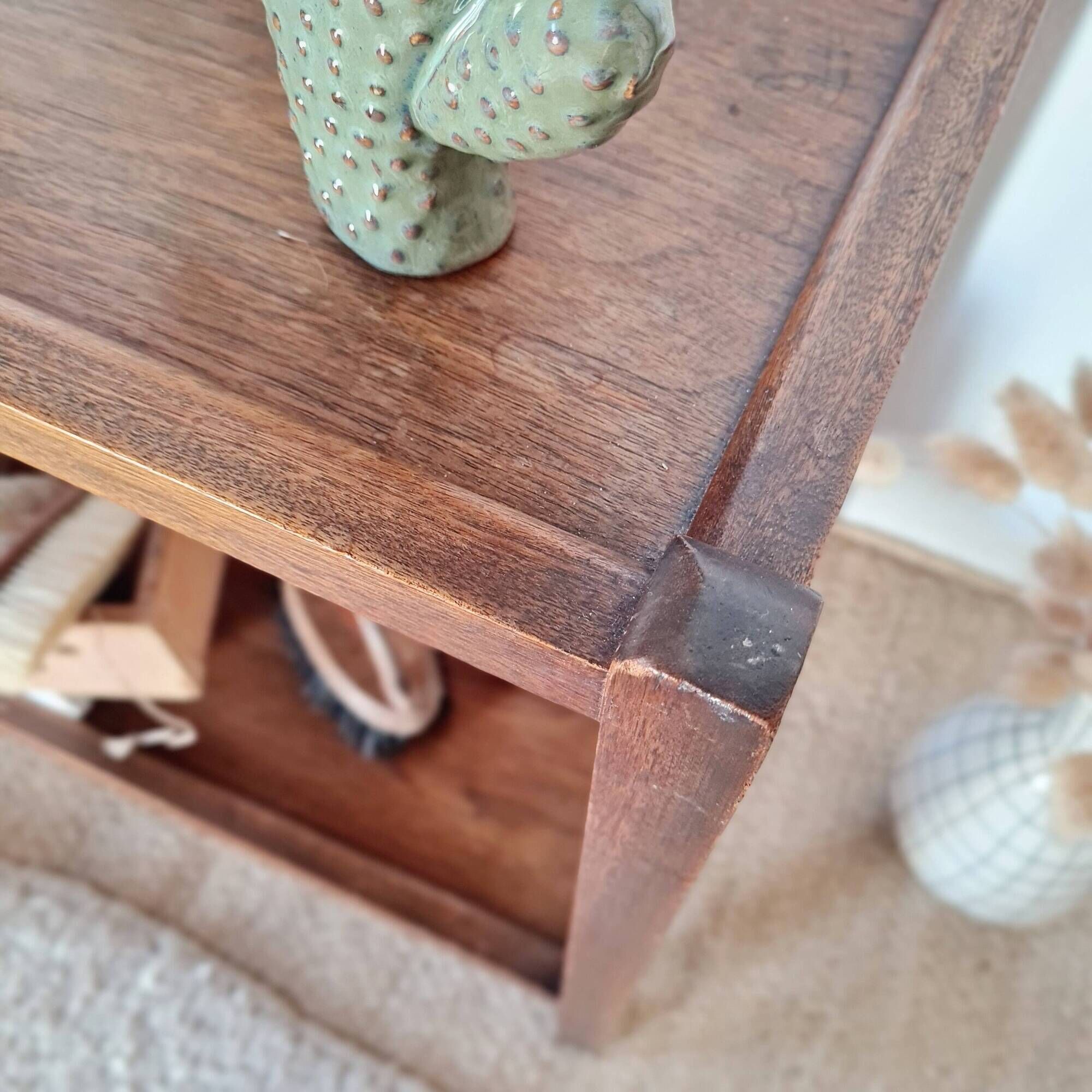Small antique wooden side table
