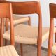 Chaises danoises en teck Mid-Century par Niels O. Møller # 77, set de 8