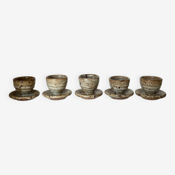 5 Gustave Tiffoche egg cups