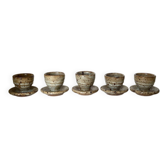 5 Gustave Tiffoche egg cups