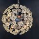Mid century glass sputnik chandelier, 1970s