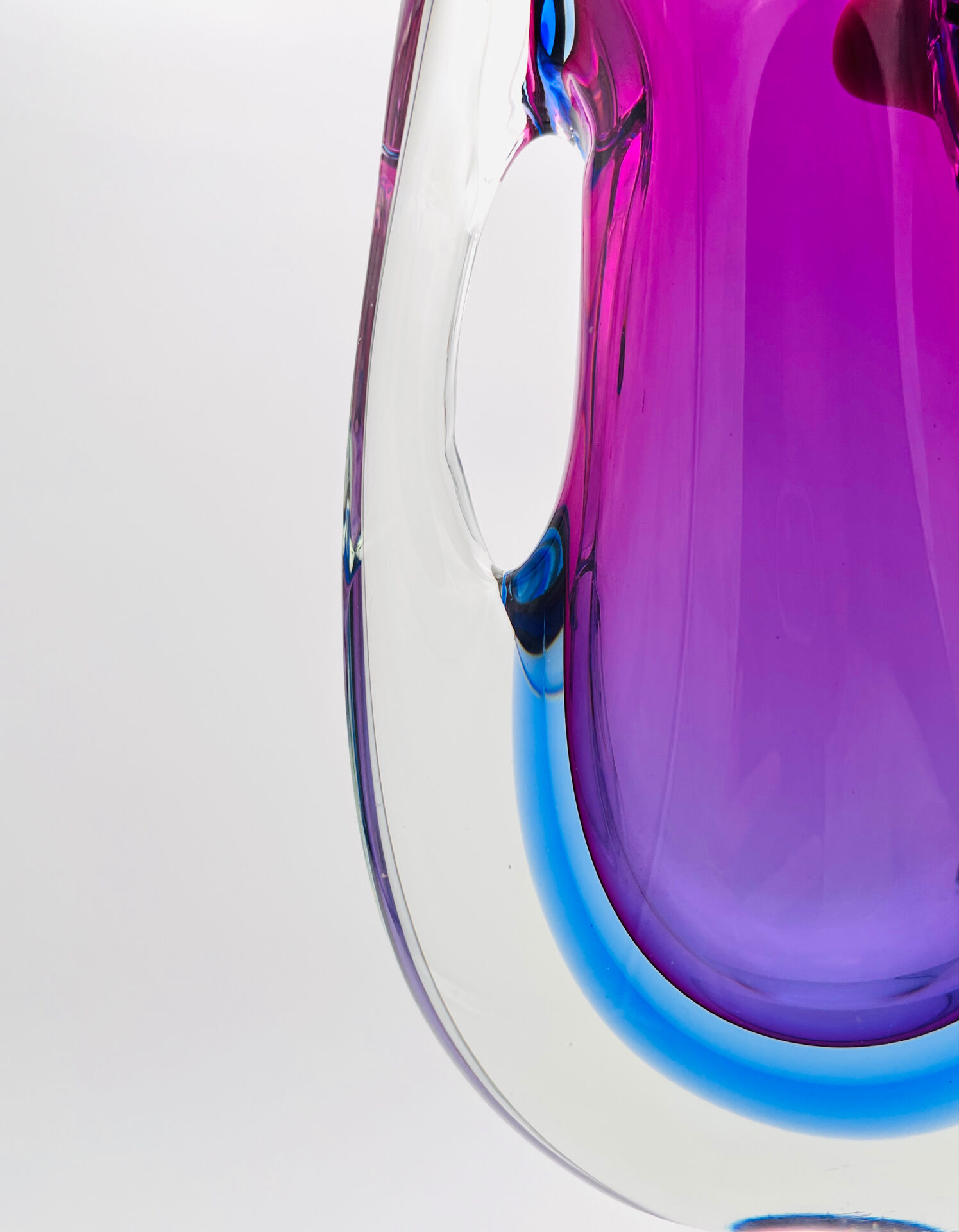 Large Sculptural Murano Vase - Flavio Poli - Sommerso - 1960