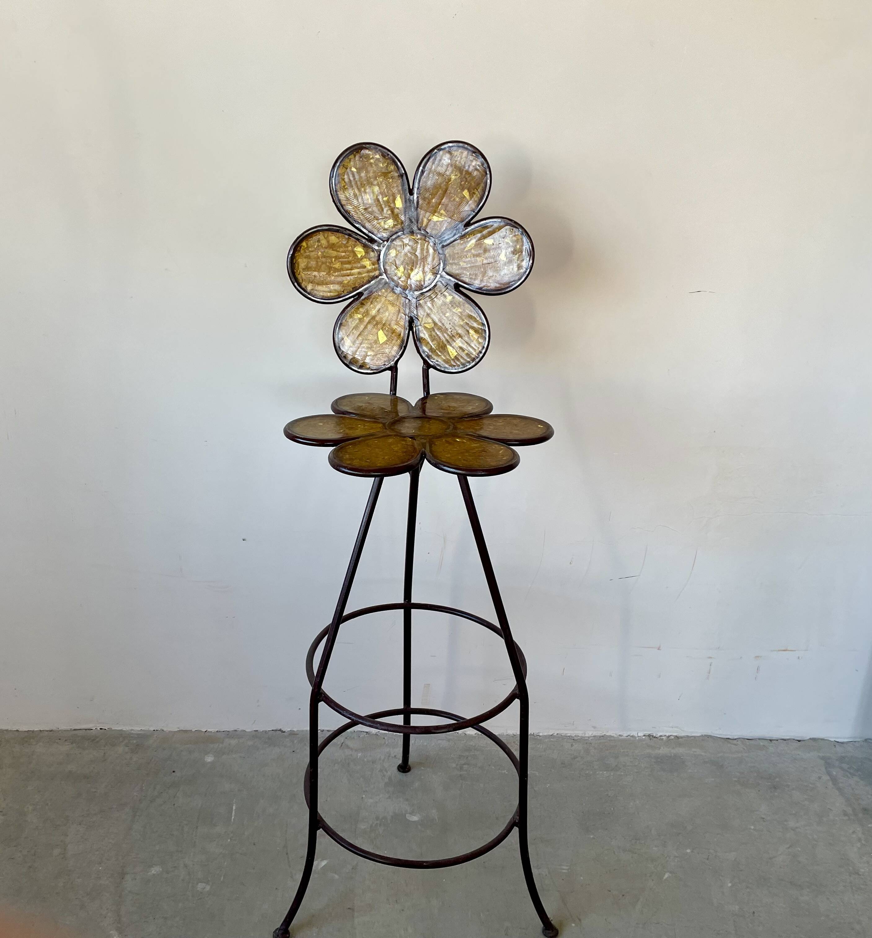 Flower bar stool. around 1960.