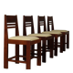 Ensemble de 4 chaises de salle à manger en chêne de l'École de La Haye, 1925-1935