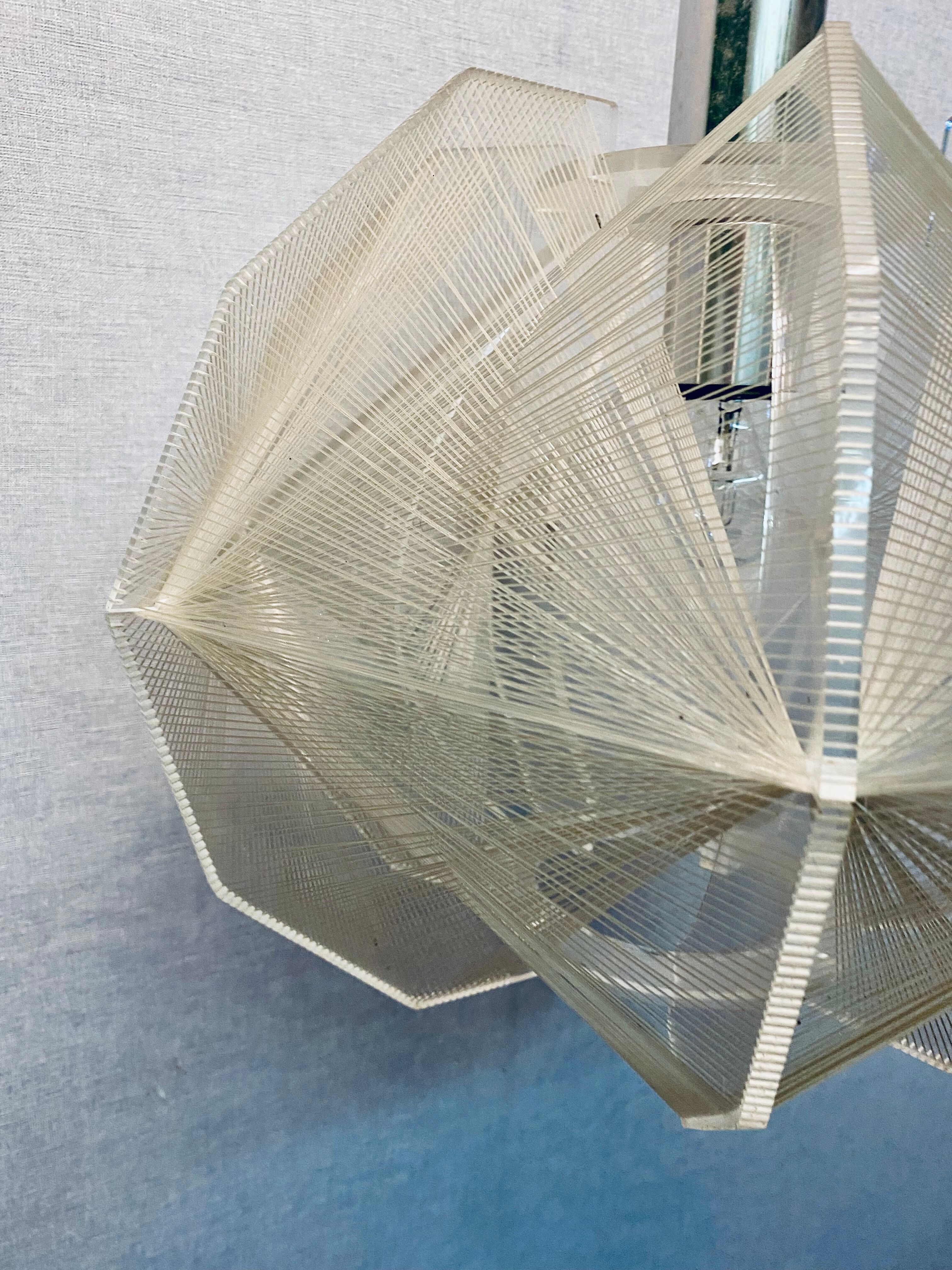 Space Age Sompex pendant lamp Perspex by Paul Secon