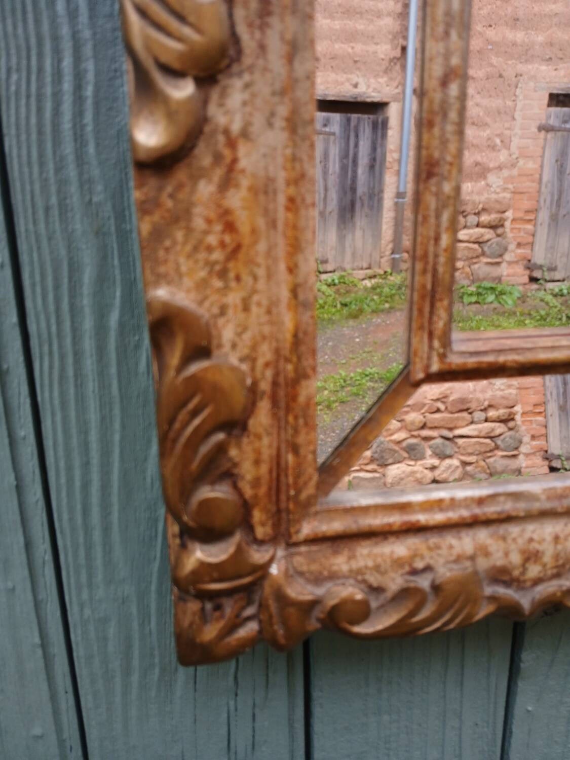 Antique beveled mirror