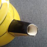 Yellow black teapot, art deco style, vintage