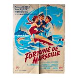 Original cinema poster "Fortuné de Marseille" 60x80cm 1952