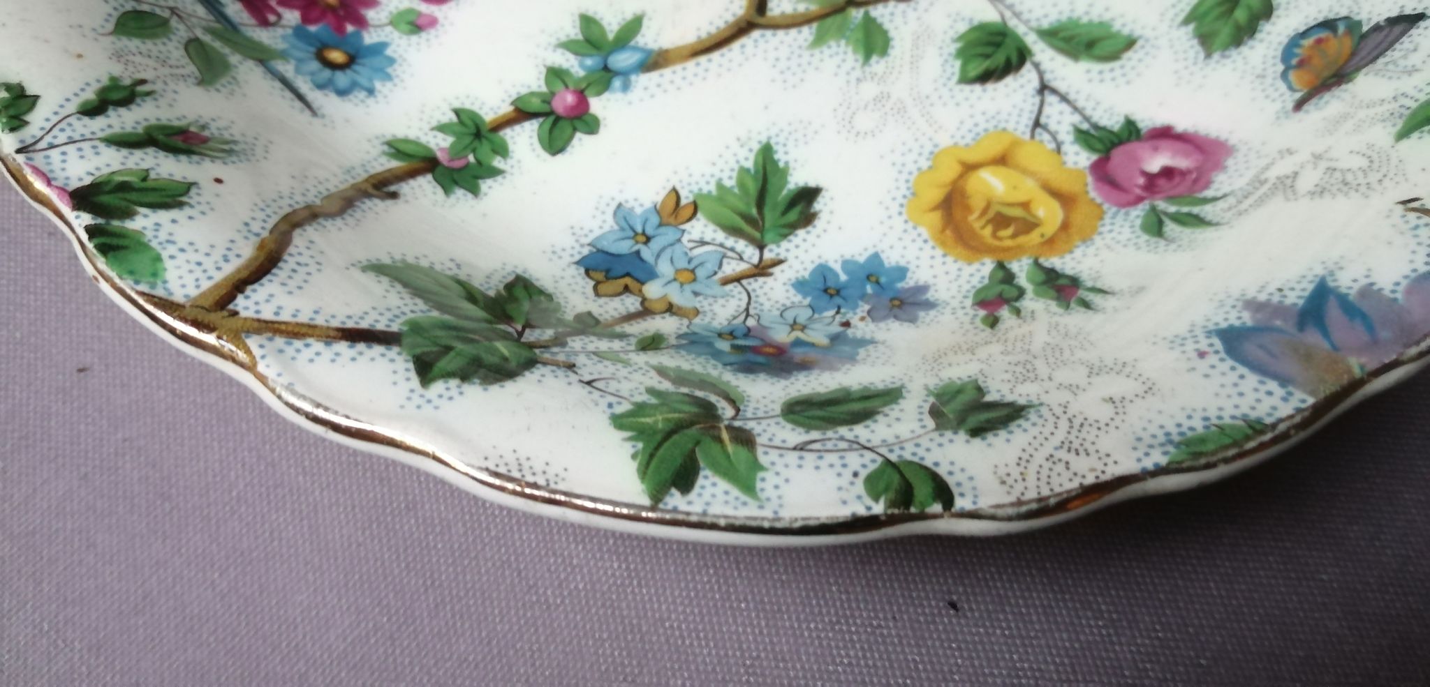 Old hollow plate royal staffordshire lorna doone chintz circa 1949