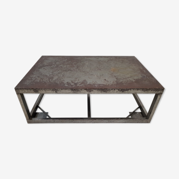 Industrial metal coffee table