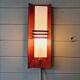 Scandinavian wall light in opaline and teak, 1960s
