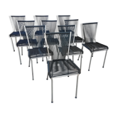 Chaises scoubidou noires vintage
