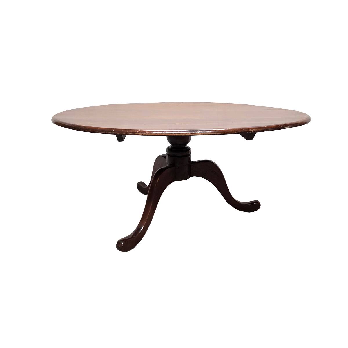 Antique English Oval Mahogany Coffee Table, late 1800s