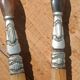Antique horn salad servers