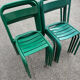 Set de 8 chaises bistrot de terrasse en métal