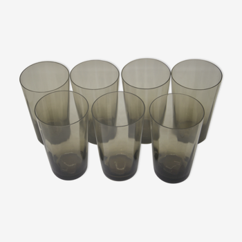 Lot of 7 smoky glasses