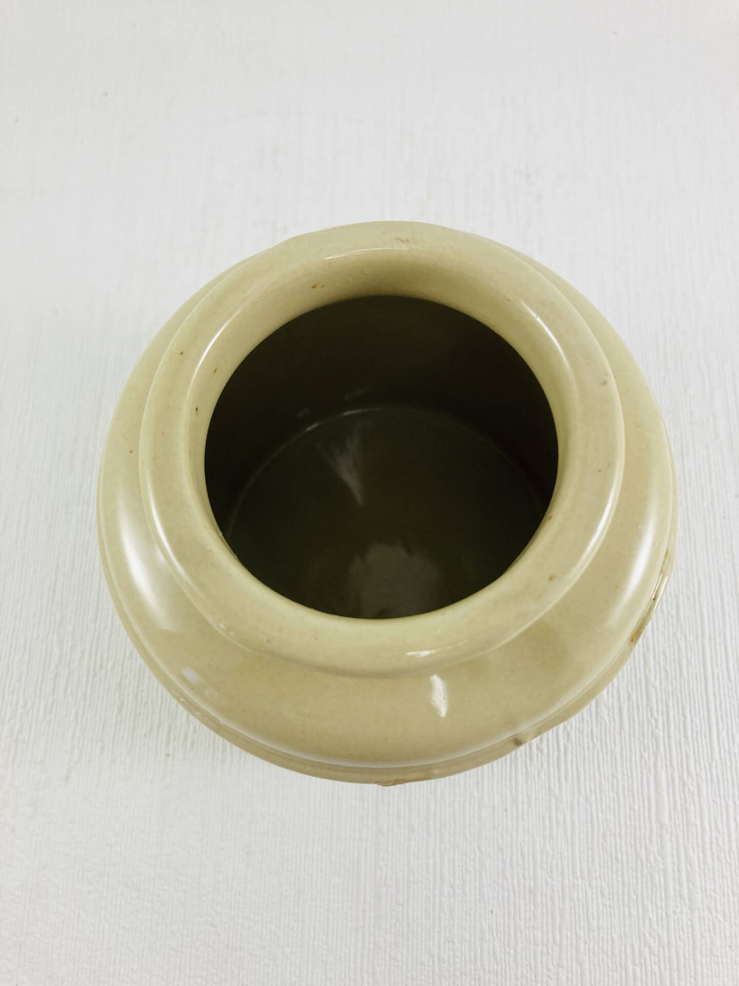 Old Mustard Pot from Meaux in Stoneware 1900-1940