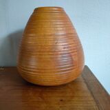 Turned pear wood vase